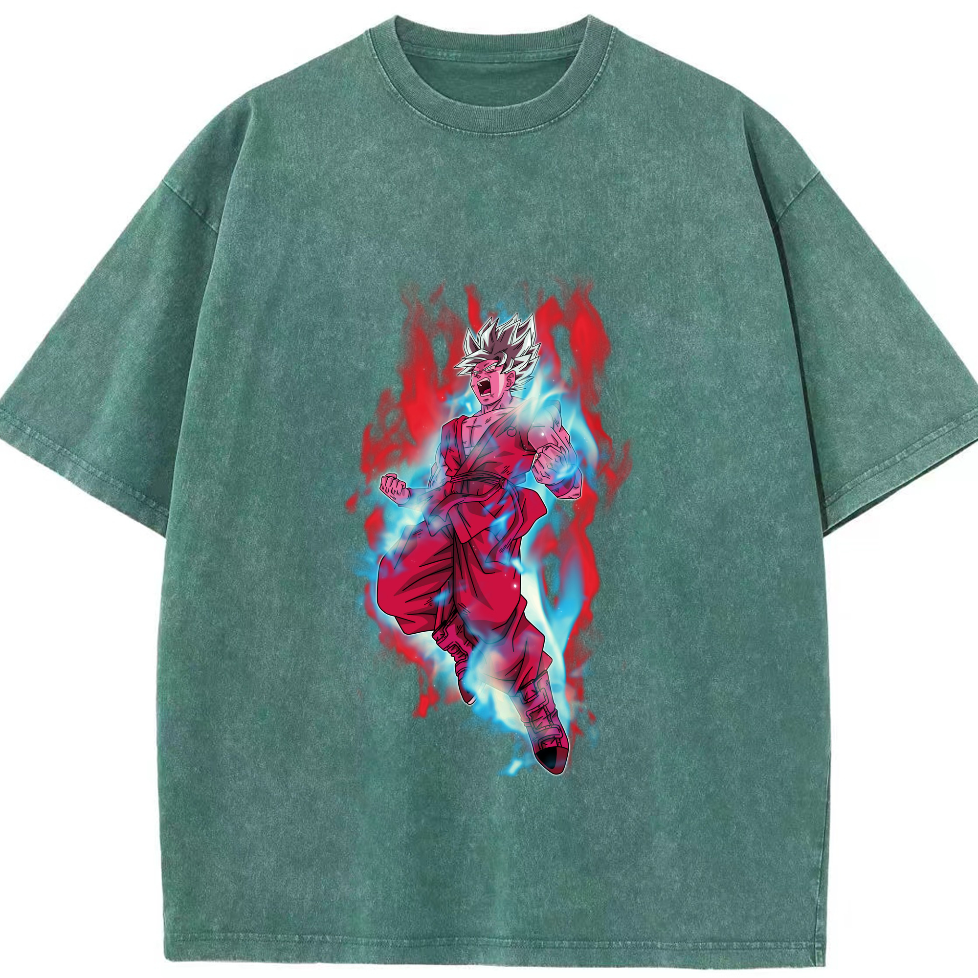（画像用） ドラゴンボール 孫悟空（そん ごくう）Son Goku カカロット DRAGON BALL Kakarotto 綿100% ヴィンテージ風 半袖Tシャツ（フロントプリント）
